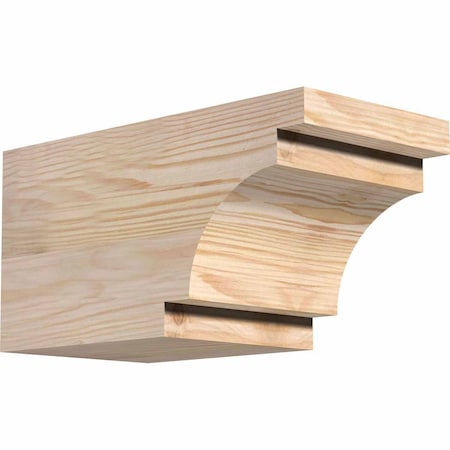 Ekena Millwork Mediterranean Rough Sawn Rafter Tail, Douglas Fir, 6"W x 6"H x 12"L RFT06X06X12MED00RDF